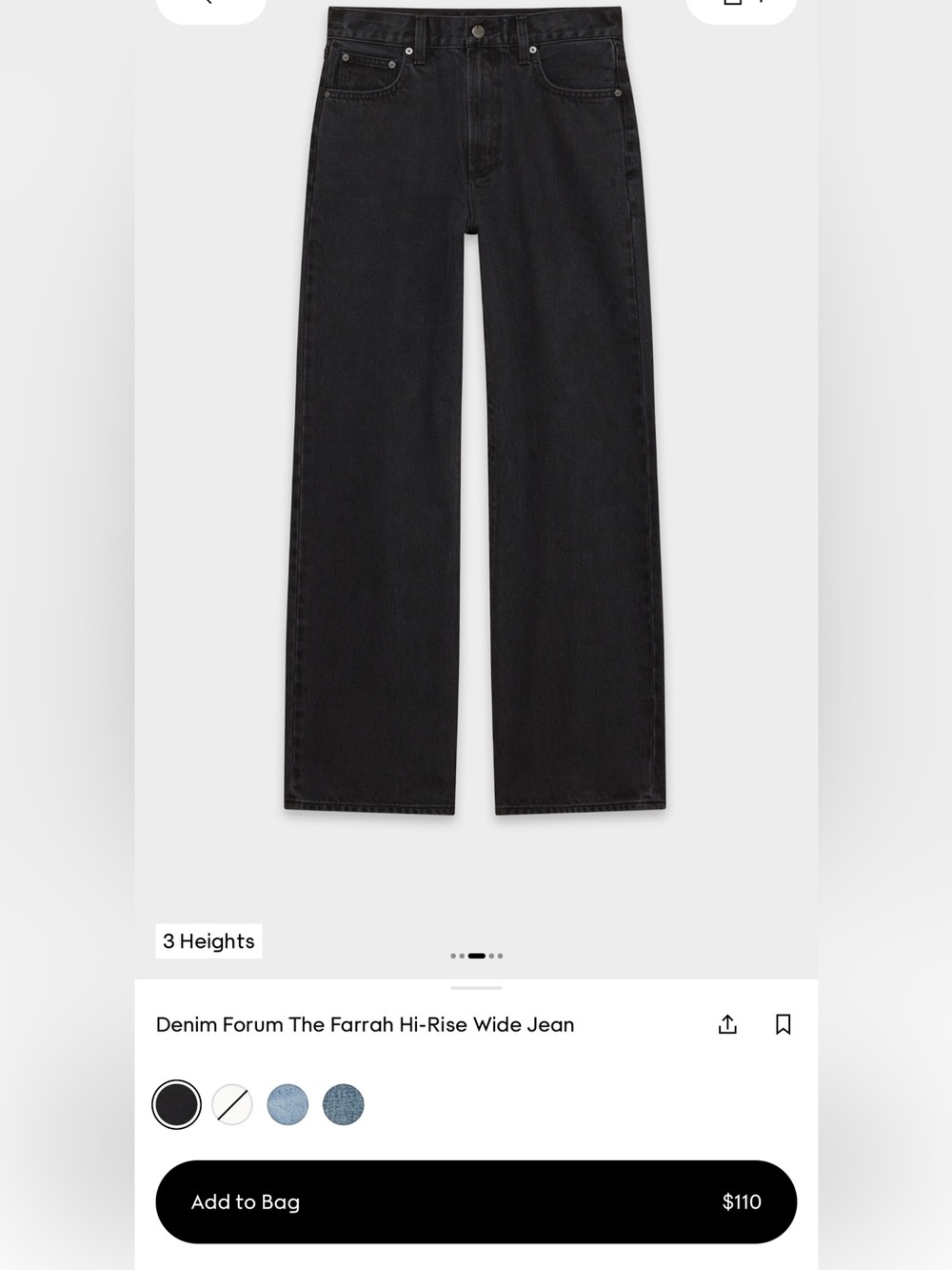 Aritzia Denim Forum The Farrah Hi-Rise Wide Jean - 25 Short NWOT
